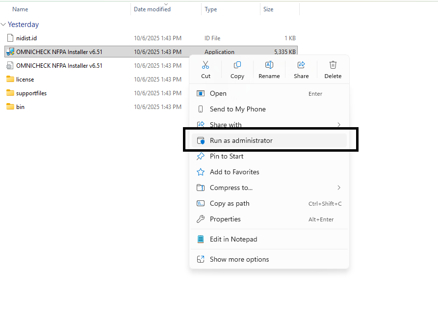 Run as administrator