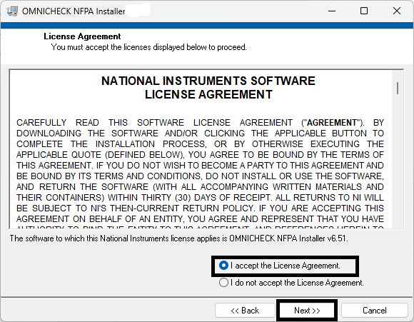 NI License Agreement